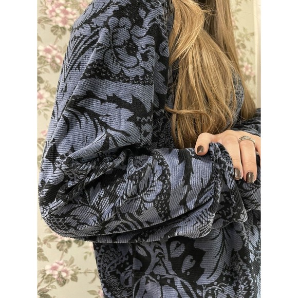 Marimekko Mika Pirainen Finland Velvet Buttons Cardigan Top Sz XL - Picture 7 of 10